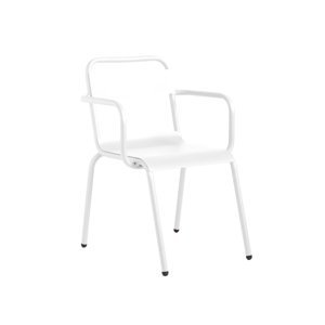 ISIMAR - Hliníková stolička BIARRITZ s operadlami - biela