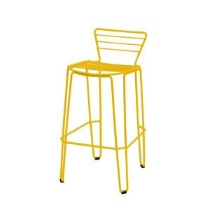 ISIMAR - Vysoká barová stolička MENORCA - žltá
