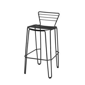 ISIMAR - Vysoká barová stolička MENORCA - čierna