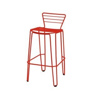 ISIMAR - Nízka barová stolička MENORCA - červená