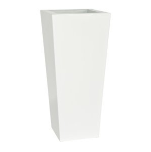 Plust - Dizajnový kvetináč KIAM lesklý, 30 x 30 cm - biely