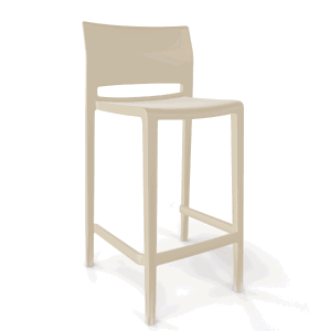 GABER - Barová stolička BAKHITA - nízka, svetlohnedá