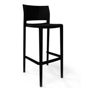 GABER - Barová stolička BAKHITA - vysoká, čierna