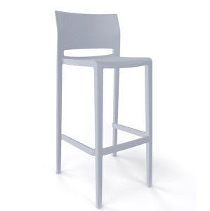 GABER - Barová stolička BAKHITA - vysoká, sivá