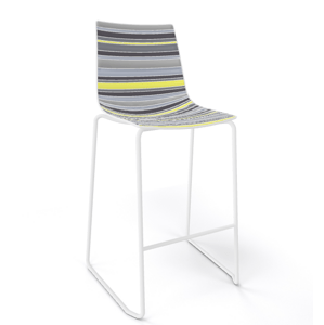 GABER - Barová stolička COLORFIVE ST - nízka, sivá/chróm