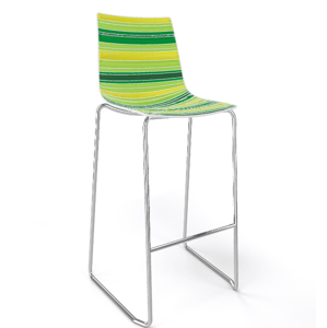 GABER - Barová stolička COLORFIVE ST - vysoká, zelená/chróm