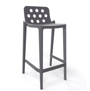 GABER - Barová stolička ISIDORO 76 - vysoká, tmavosivá