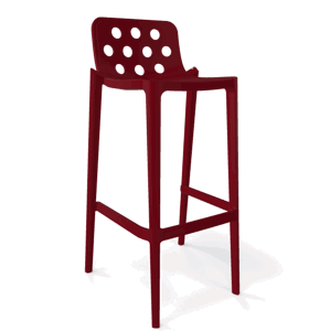 GABER - Barová stolička ISIDORO 66 - nízka, bordová