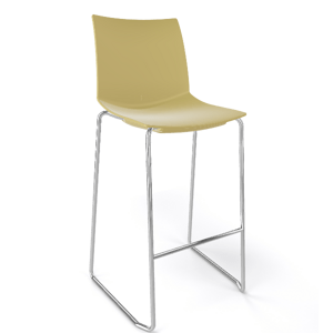 GABER - Barová stolička KANVAS ST 76 - vysoká, šalvia/chróm
