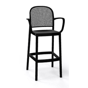GABER - Barová stolička PANAMA B - vysoká, čierna