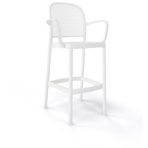 GABER - Barová stolička PANAMA B - vysoká, biela