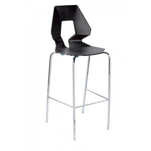 GABER - Barová stolička PRODIGE - vysoká, čierna/chróm