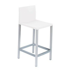 GABER - Barová stolička LIBERTY - nízka, biela/hliník