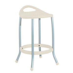 GABER - Barová stolička MAX - nízka, béžová/hliníková