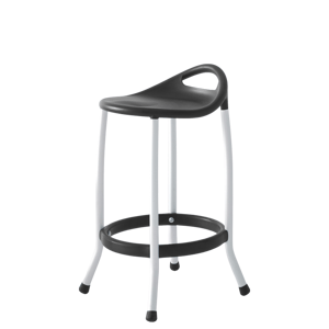GABER - Barová stolička MAX - nízka, čierna/hliník