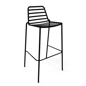 GABER - Barová stolička LINK - vysoká, čierna