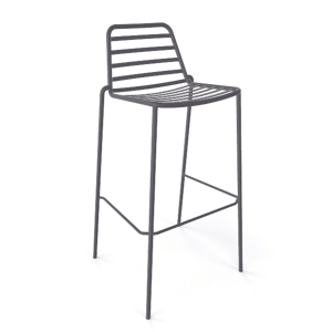 GABER - Barová stolička LINK - vysoká, sivá
