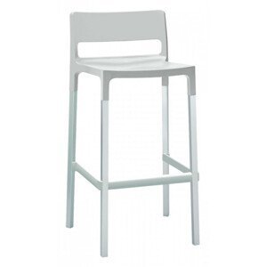 SCAB - Vysoká barová stolička DIVO - biela/hliník