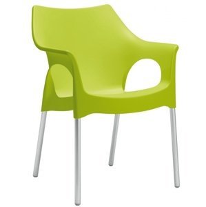 SCAB - Stolička OLA - zelená/hliník