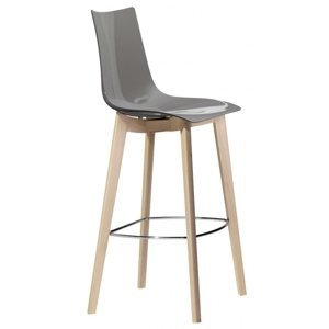 SCAB - Barová stolička ZEBRA ANTISHOCK NATURAL vysoká - béžová/buk