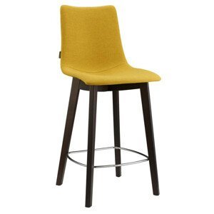 SCAB - Barová stolička ZEBRA POP NATURAL nízka - žltá/wenge