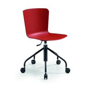 MIDJ - Plastová stolička CALLA s podnožou na kolieskach