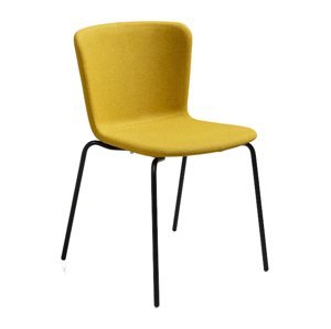 MIDJ - Dvojfarebná čalúnená stolička CALLA s kovovou podnožou