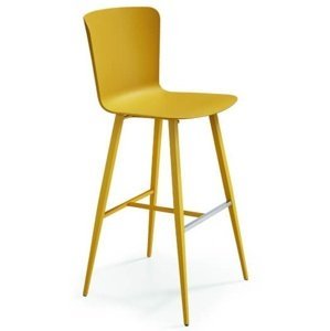 MIDJ - Plastová barová stolička CALLA s kovovou podnožou