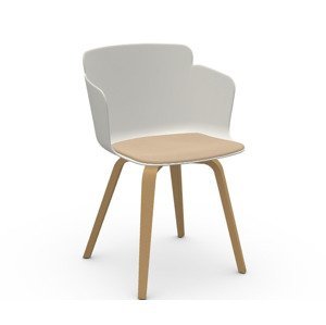 MIDJ - Plastová stolička CALLA s čalúneným sedadlom