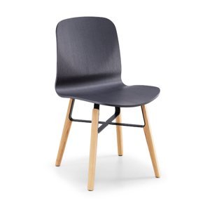 MIDJ - Drevená stolička LIÙ s kovovými detailmi