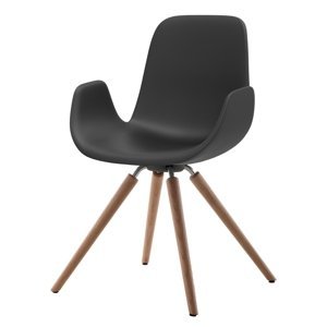 TONON - Otočná stolička STEP Soft Touch, drevená podnož