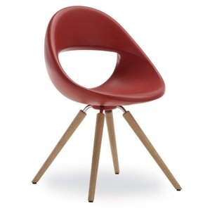 TONON - Otočná stolička LUCKY Soft Touch, drevená podnož