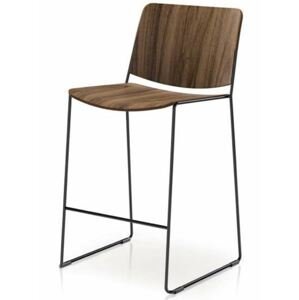 Fornasarig - Orechová barová stolička LINK 60X Counter - nízka