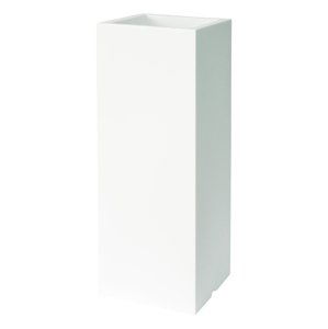 Plust - Kvetináč KUBE HIGH SLIM 25x25x70 cm biely - VÝPREDAJ