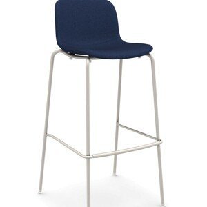 MAGIS - Barová stolička TROY s čalúneným sedadlom a štvornohou podnožou