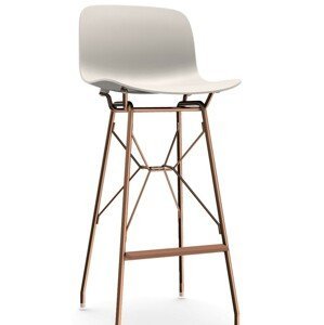 MAGIS - Barová stolička TROY WIREFRAME s plastovým sedadlom - nízka