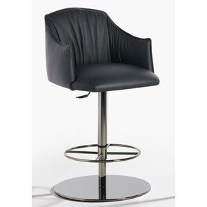 POTOCCO - Barová stolička BLOSSOM s kruhovou podnožou a operadlami