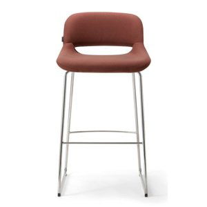 TORRE - Barová stolička MAGDA s lamelovou podnožou