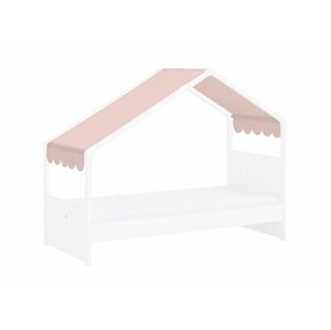 ČILEK - Detská posteľ s baldachýnom 90x200 cm Montes White ružová