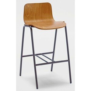 CANTARUTTI - Barová stolička TIPI 3.31.Z - s kovovou podnožou drevená
