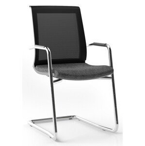 NARBUTAS - Konferenčná stolička EVA SUA224 s čiernym rámom a podrúčkami