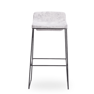 ROSSIN - Barová stolička TONIC METAL s nízkym operadlom
