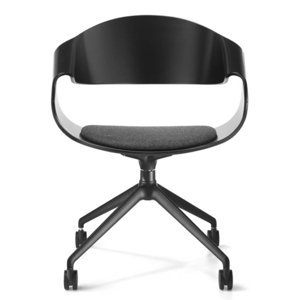 SITIA - Otočná stolička CHANTAL s lakovanou škrupinou a kolieskami
