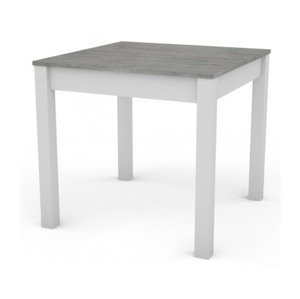 Jedálenský stôl David 80x80 cm, bílý/šedý beton%