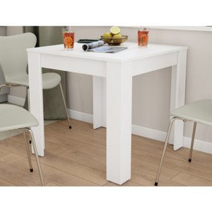 Jedálenský stôl David 80x80 cm, biely%