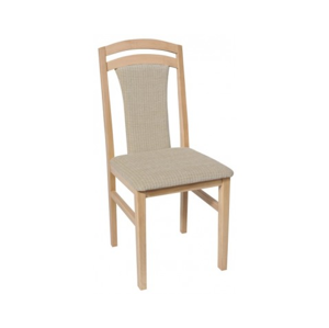 Jedálenská stolička Sylva, buk / béžovo-krémová tkanina%