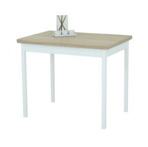 Jedálenský stôl Kiel I 90x65 cm, biely/dub sonoma%