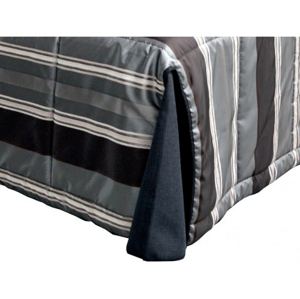 Prikrývka na posteľ Virginia PRE 19, čierno-šedé prúžky%