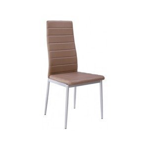 Jedálenská stolička Zita, šedo-hnedá ekokoža%