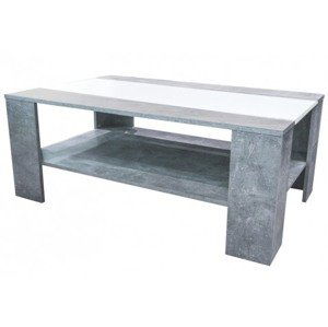 Konferenčný stolík Louis, beton/biela%